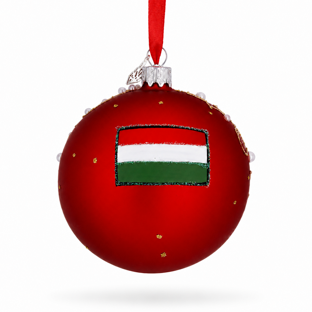 The Szechenyi Chain Bridge, Budapest, Hungary Glass Ball Christmas Ornament 4 Inches