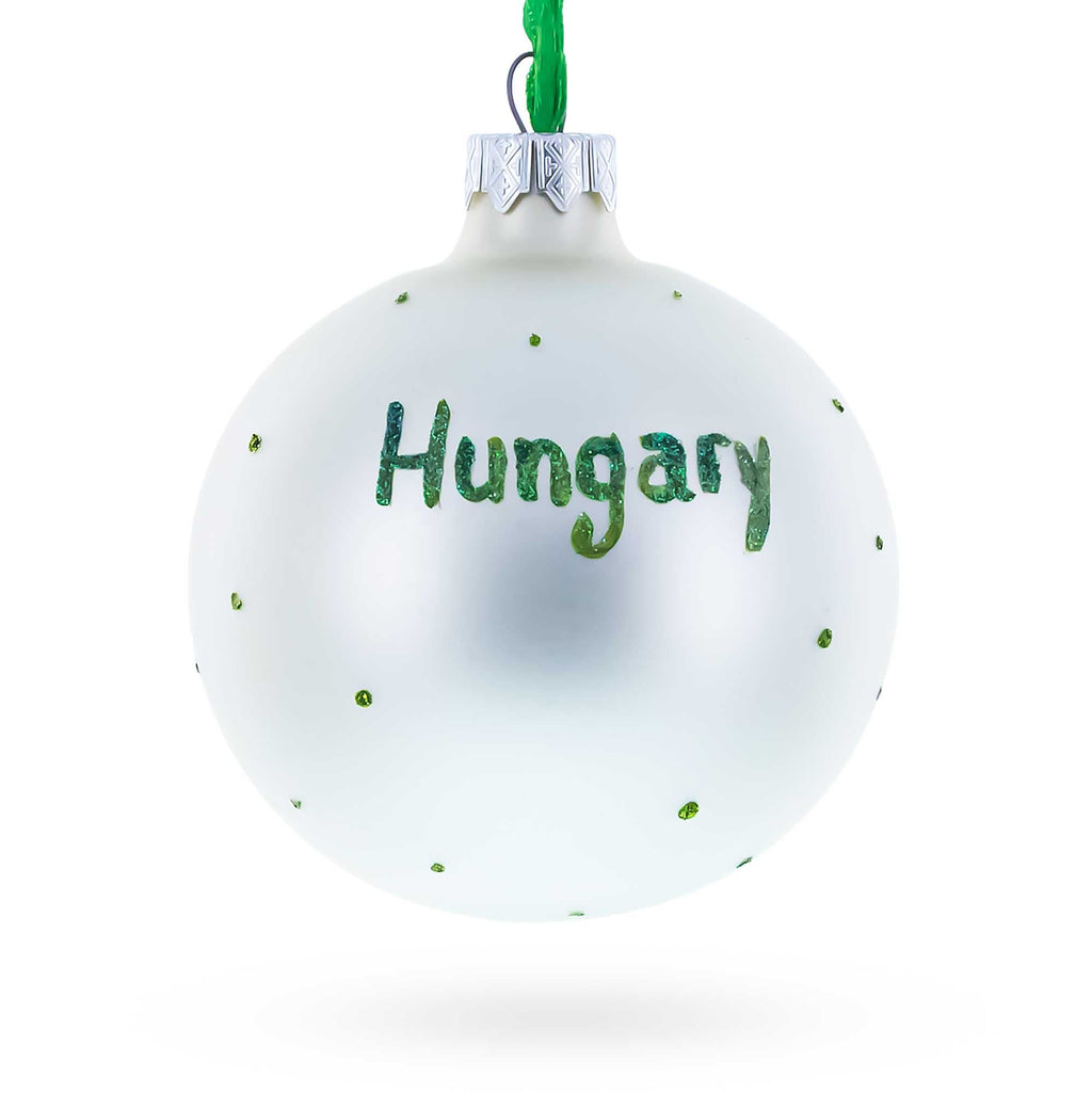 Flag of Hungary Glass Ball Christmas Ornament 3.25 Inches