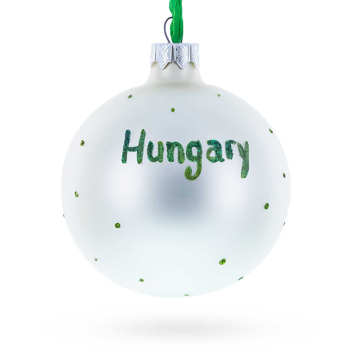 Flag of Hungary Glass Ball Christmas Ornament 3.25 Inches