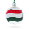 Flag of Hungary Glass Ball Christmas Ornament 3.25 Inches