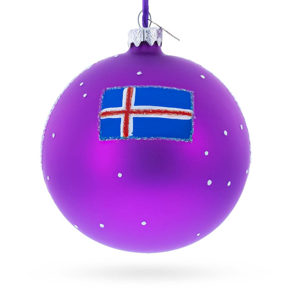 Blue Lagoon, Iceland Glass Ball Christmas Ornament 4 Inches