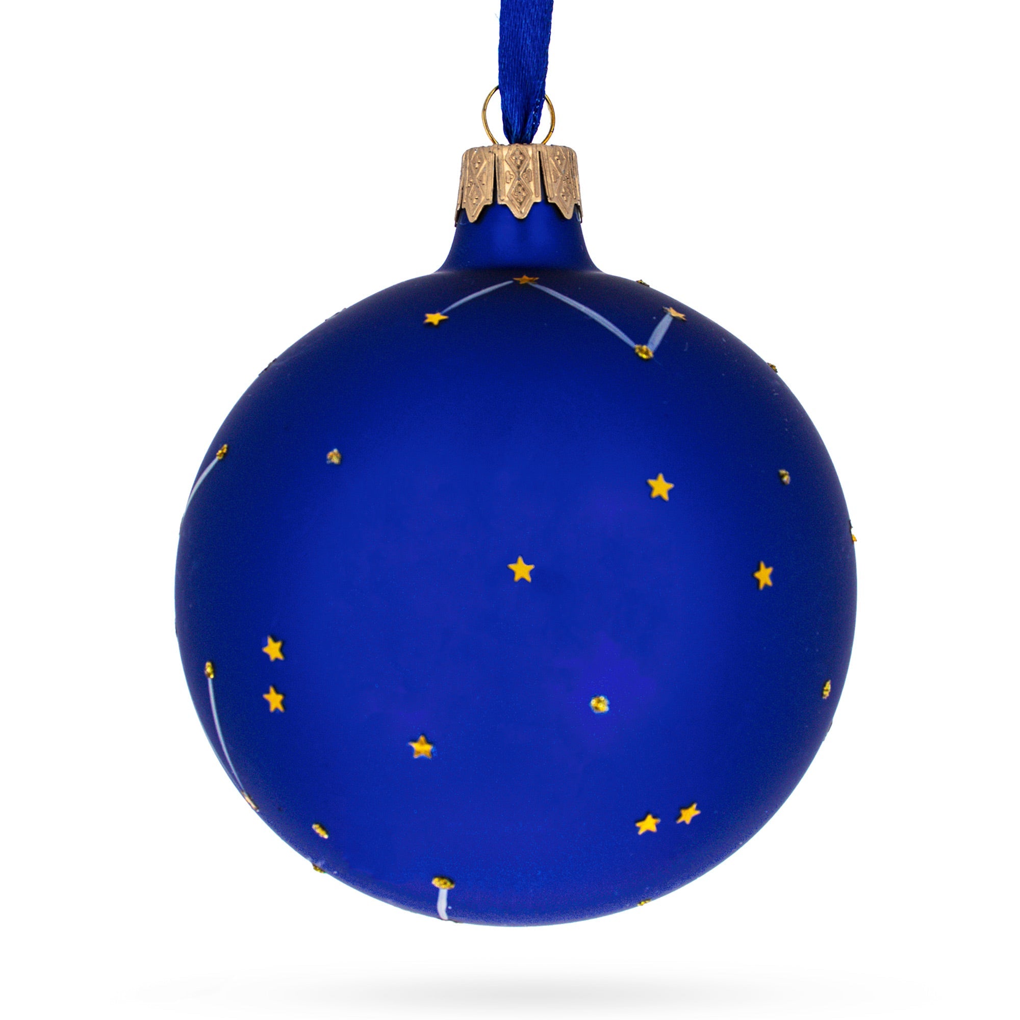 Taurus Zodiac Horoscope Sign Glass Ball Christmas Ornament 3.25 Inches