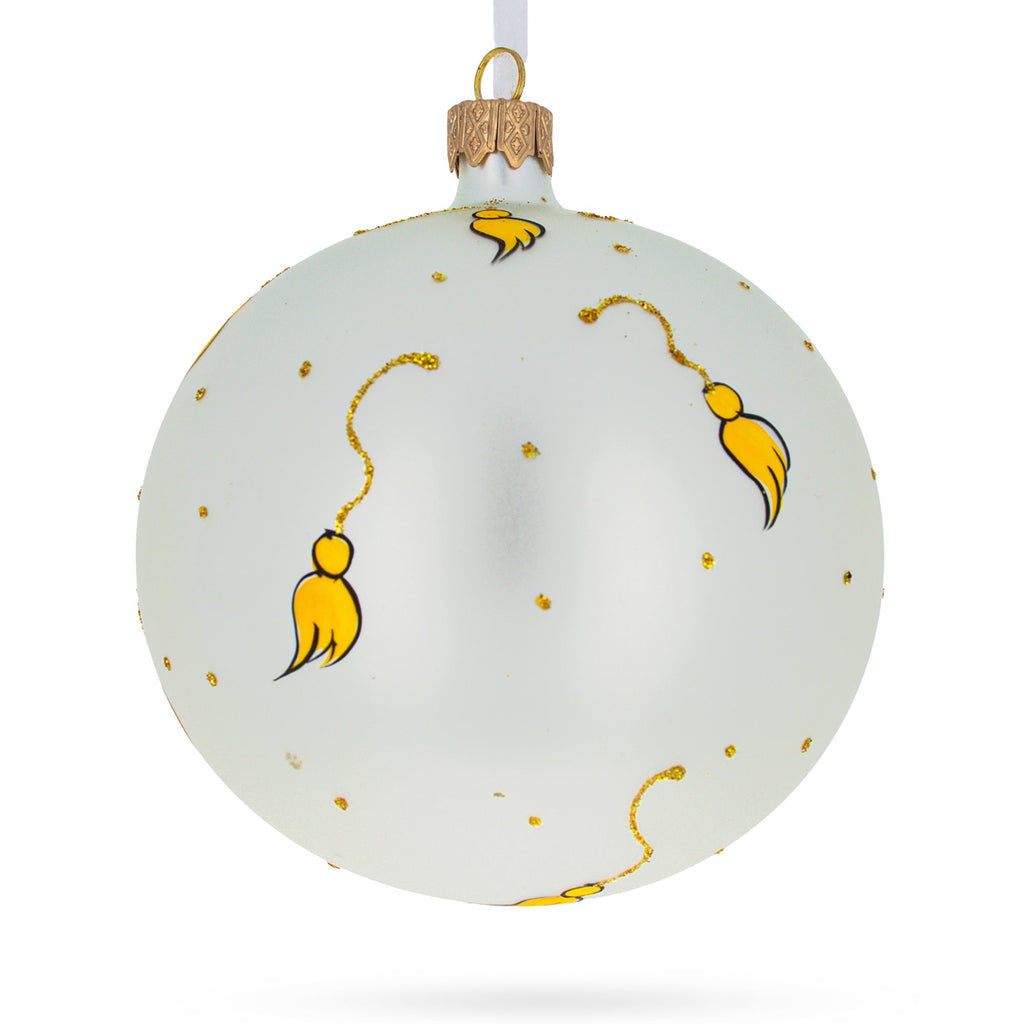 Cap and Tassel Commemorative Glass Ball Christmas Ornament 4 Inches.