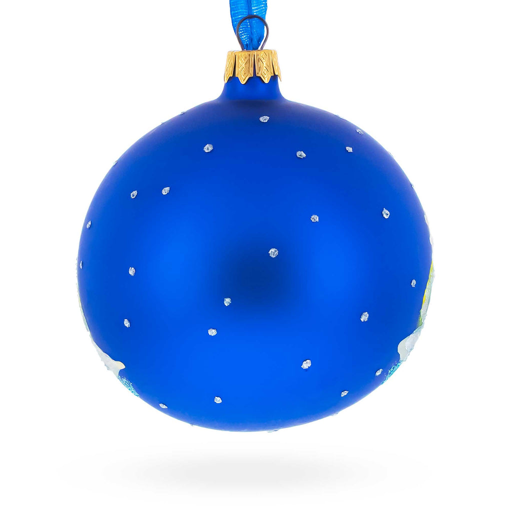 Tropical Aquarium Glass Ball Christmas Ornament 4 Inches