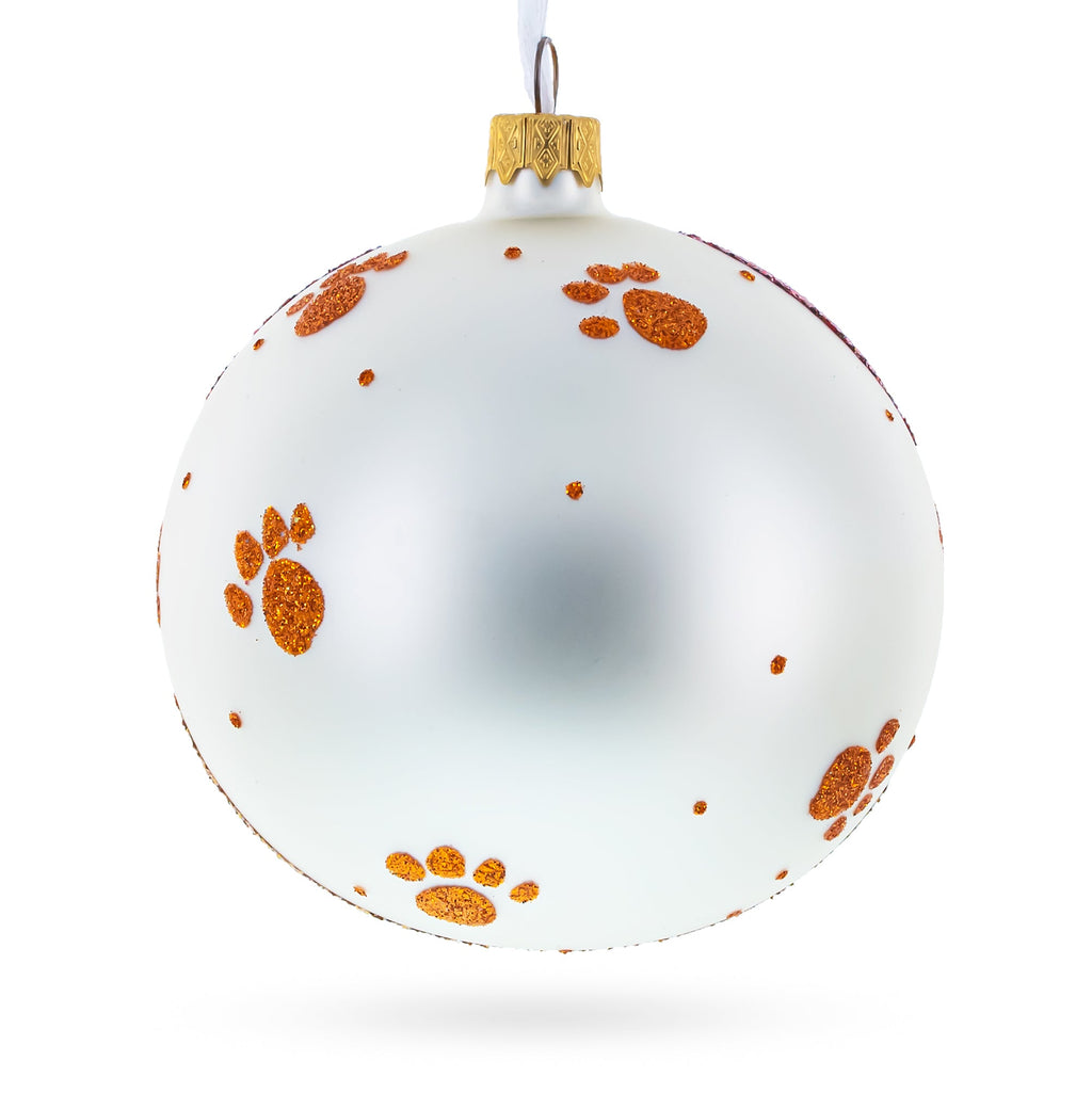 Rottweiler Gifts Glass Ball Christmas Ornaments 4 Inches