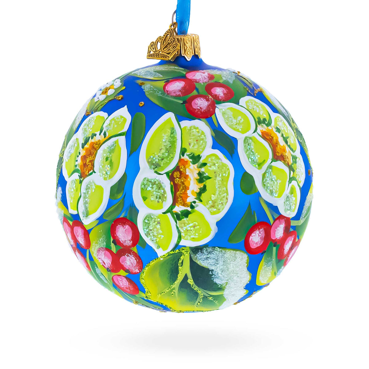 Christmas Magic Glass Ball Christmas Ornament, 4 Inches