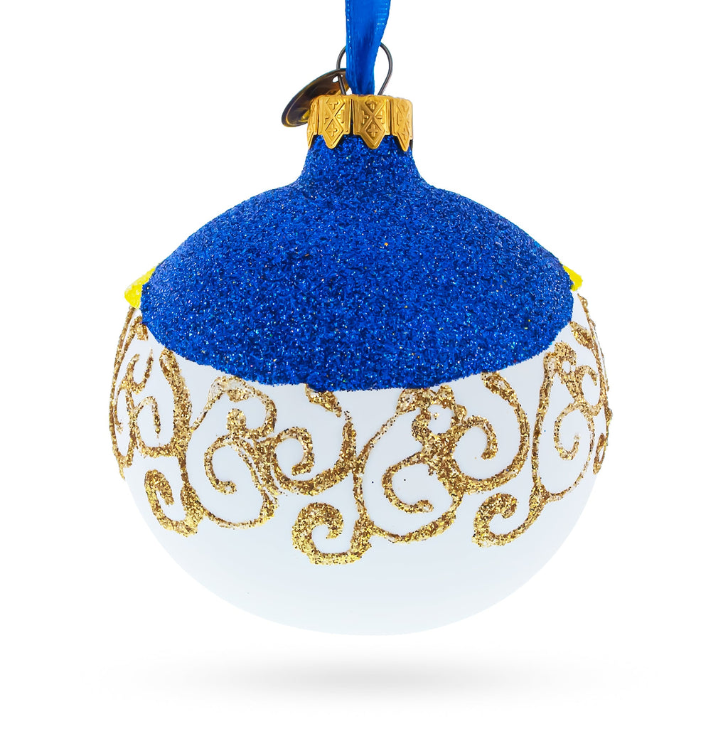 Boy in the Hat Glass Ball Christmas Ornament 3.25 Inches