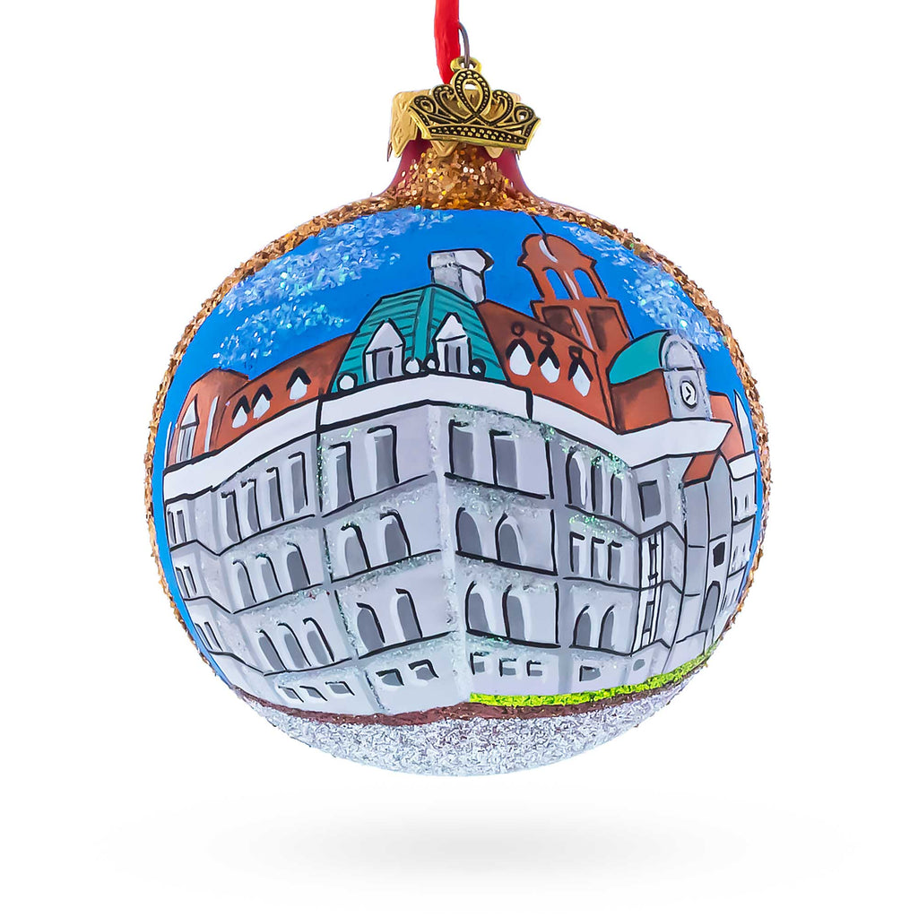 Old Montreal, Quebec, Canada Glass Ball Christmas Ornament 3.25 Inches