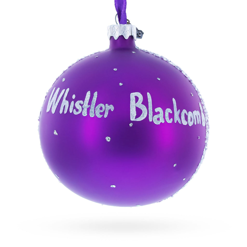 Whistler Blackcomb Ski Resort, Canada Glass Ball Christmas Ornament 4 Inches
