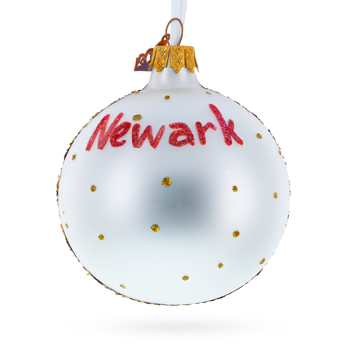 Prudential Center, Newark, New Jersey Glass Ball Christmas Ornament 3.25 Inches