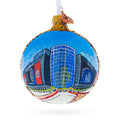 Prudential Center, Newark, New Jersey Glass Ball Christmas Ornament 3.25 Inches