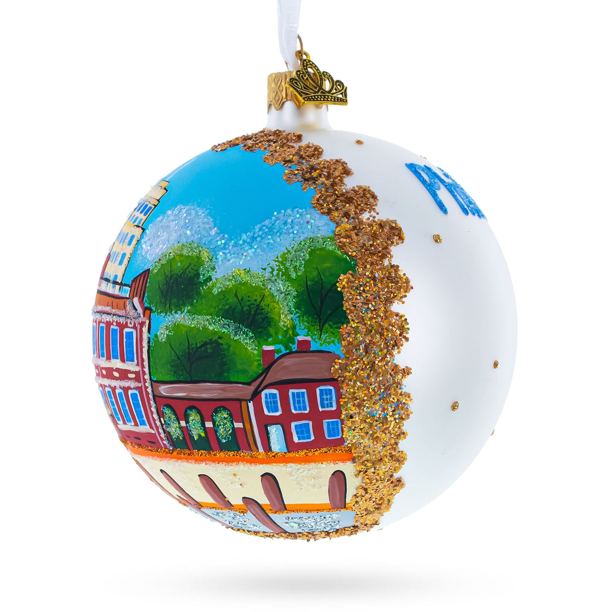 Independence Hall, Philadelphia, Pennsylvania Glass Ball Christmas Ornament