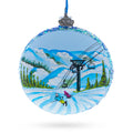 Deer Valley Ski Resort, Park City, Utah Glass Ball Christmas Ornament