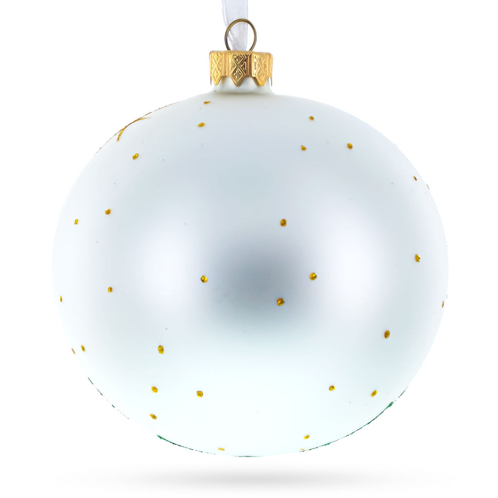 Colorful Rooster Glass Ball Christmas Ornament 4 Inches
