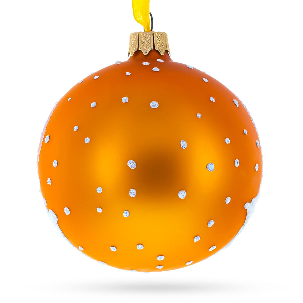 Festive Dogs' Holiday Celebration Glass Ball Christmas Ornament 3.25 Inches