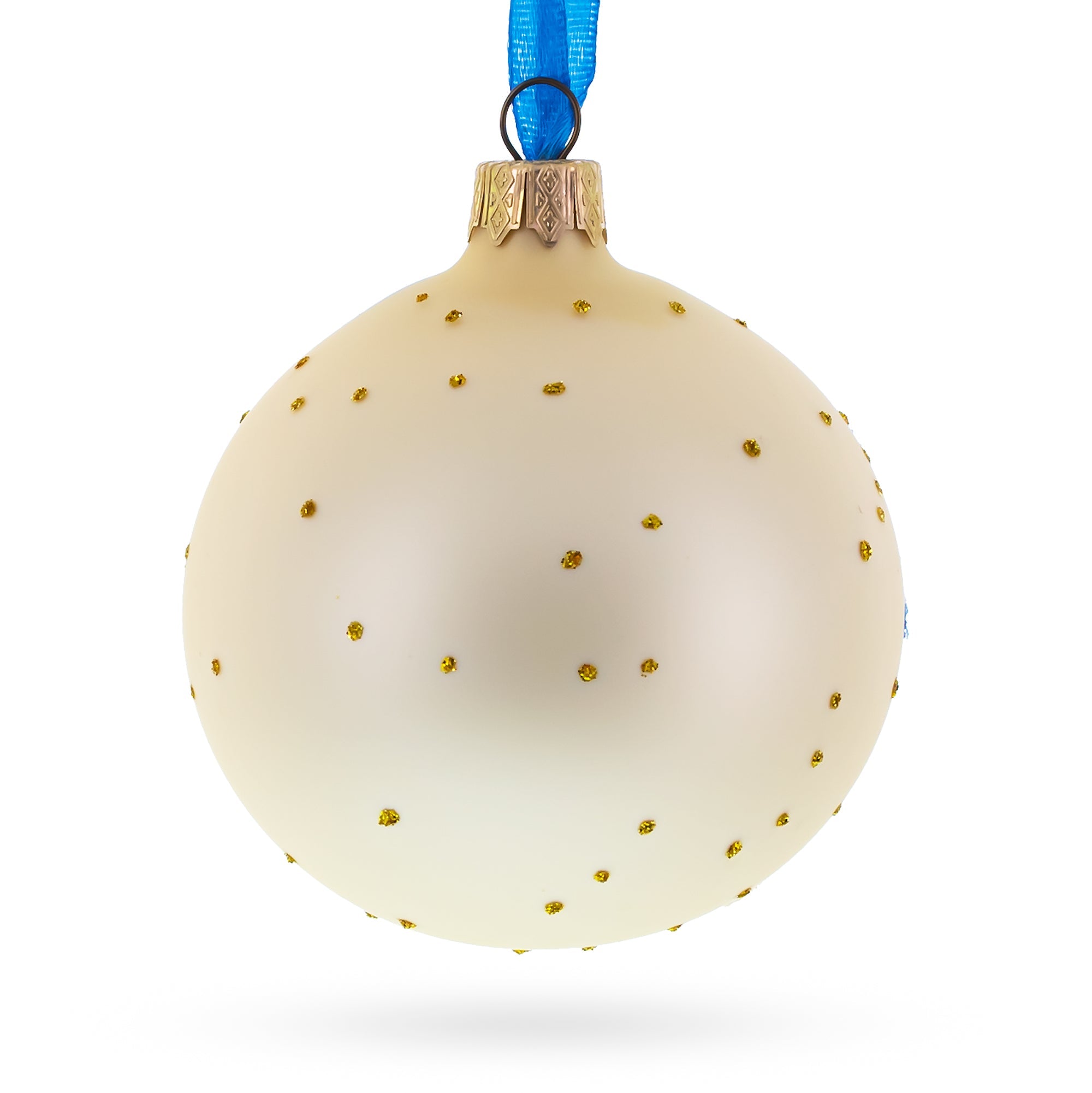 Passionate Hooked on Fishing Glass Ball Christmas Ornament 3.25 Inches