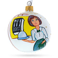 Waitress Glass Ball Christmas Ornament 3.25 Inches