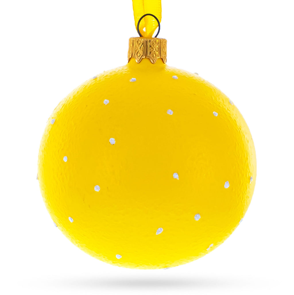 Laughing Facial Expressions Glass Ball Christmas Ornament 3.25 Inches