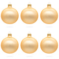 Set of 6 Rose Gold Glass Ball Ornaments 3.25 Inches