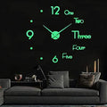 Large 3D Frameless Wall Clock Stickers