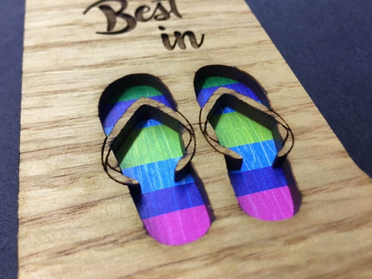 Life is Best in Flip Flops Picture Frame - 5x7 Frame Hold 3x4 Photo