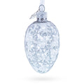 1913 Winter Mini Glass Egg Ornament 2.9 Inches