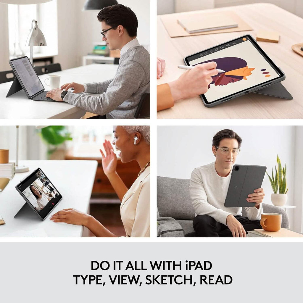 Logitech Combo Touch Keyboard Folio for iPad Pro 12.9" 5th & 6th Gen Oxford Gray