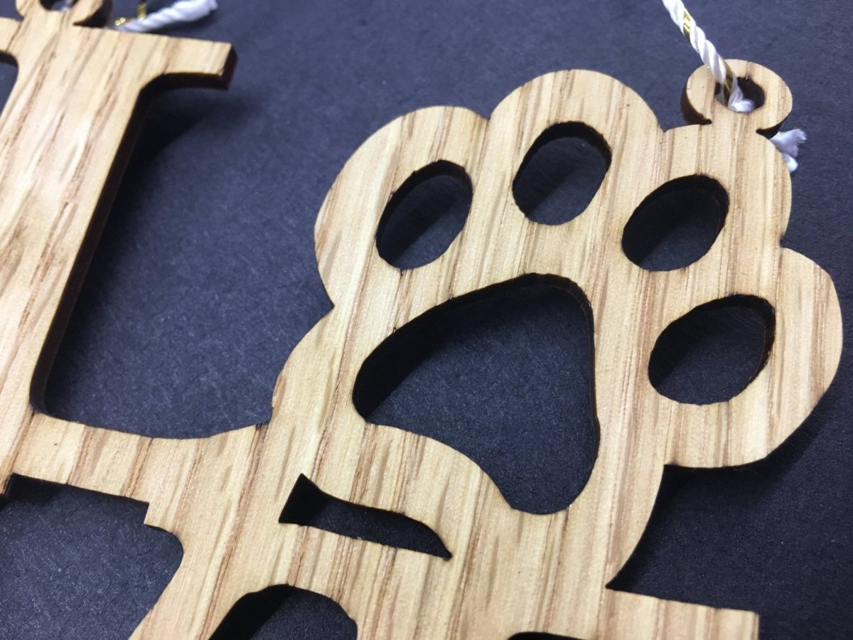Love Paw Print Ornament