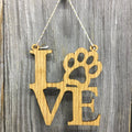 Love Paw Print Ornament