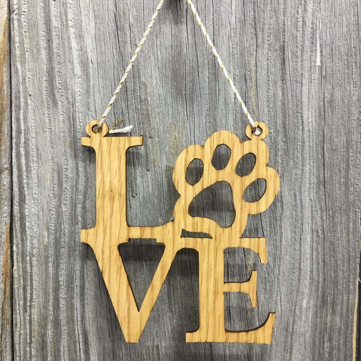 Love Paw Print Ornament