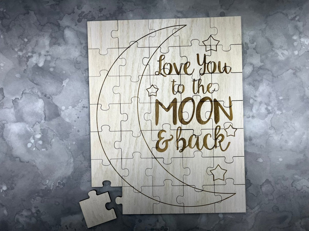 Love You to the Moon and Back Baby Shower Guestbook Puzzle
