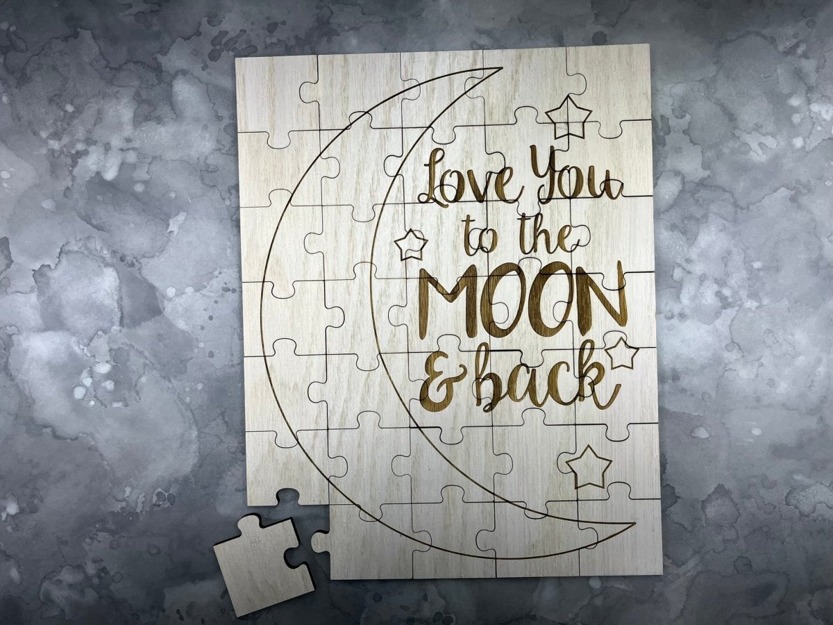 Love You to the Moon and Back Baby Shower Guestbook Puzzle