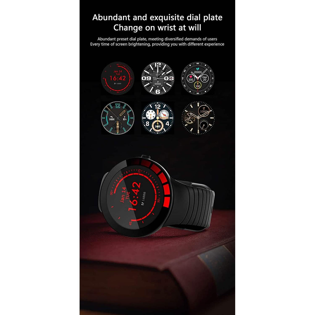 Men's Smart Watch Fitness Trackers with Heart Rate Monitor