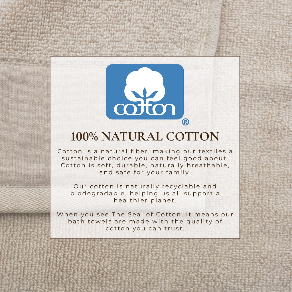 Cotton Linen-Like Border 6-Piece Towel Set - Priya Collection