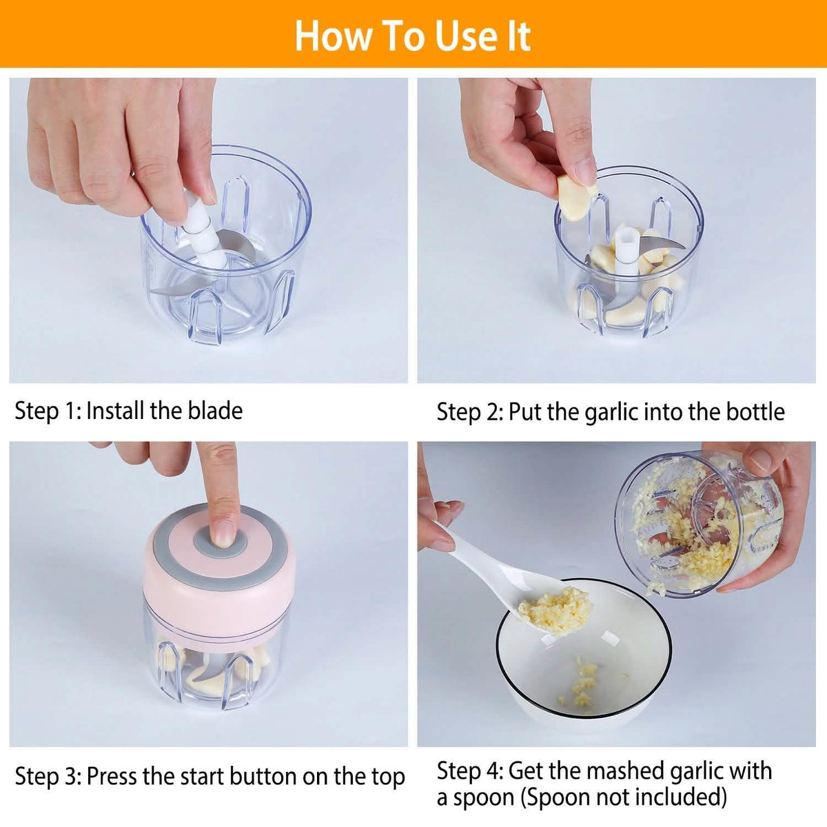 Mini Electric Cordless Garlic Chopper
