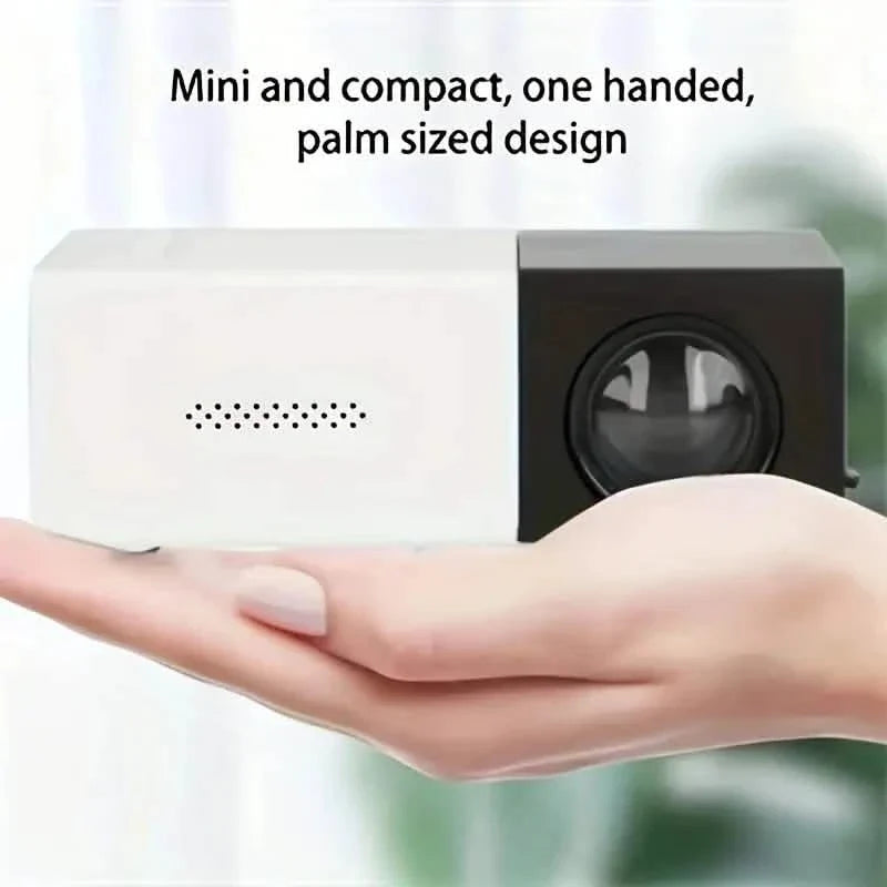 Mini Portable High-Definition Movie Projector Bright 3000+ Lumen HD LED Light Source With USB