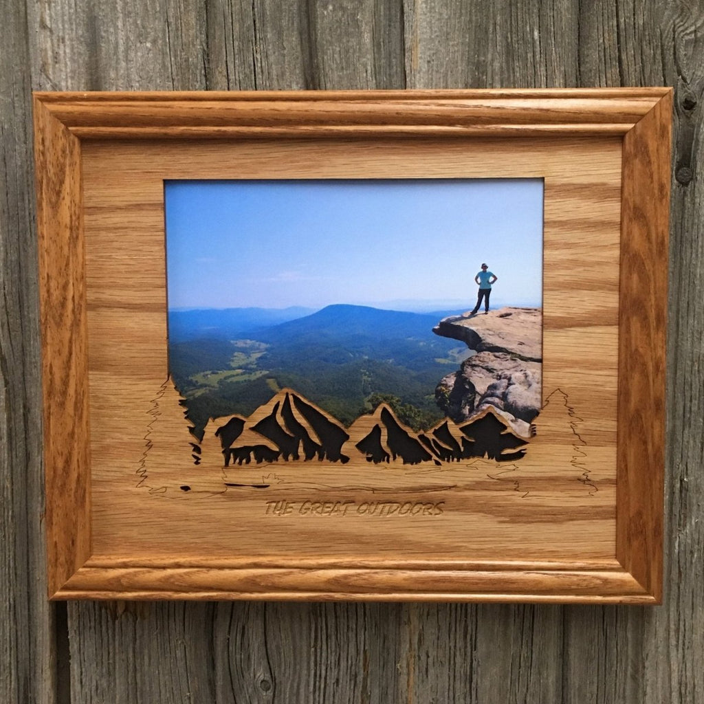 Mountain Skyline Picture Frame - 8x10 Frame Hold 5x7 Photo