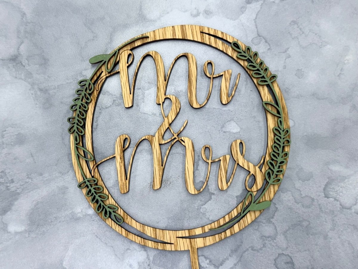 Mr & Mrs Wedding Cake Topper