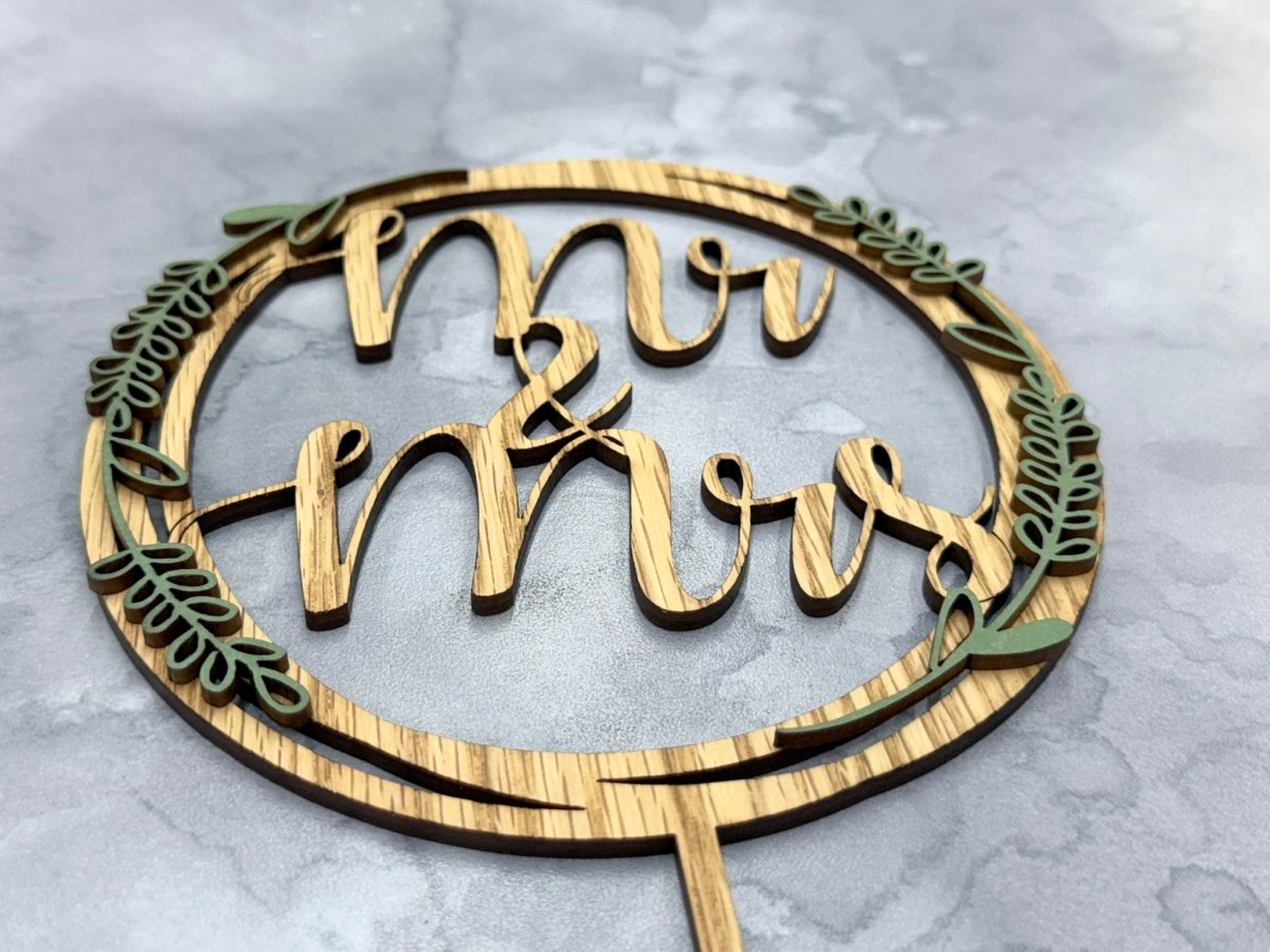 Mr & Mrs Wedding Cake Topper