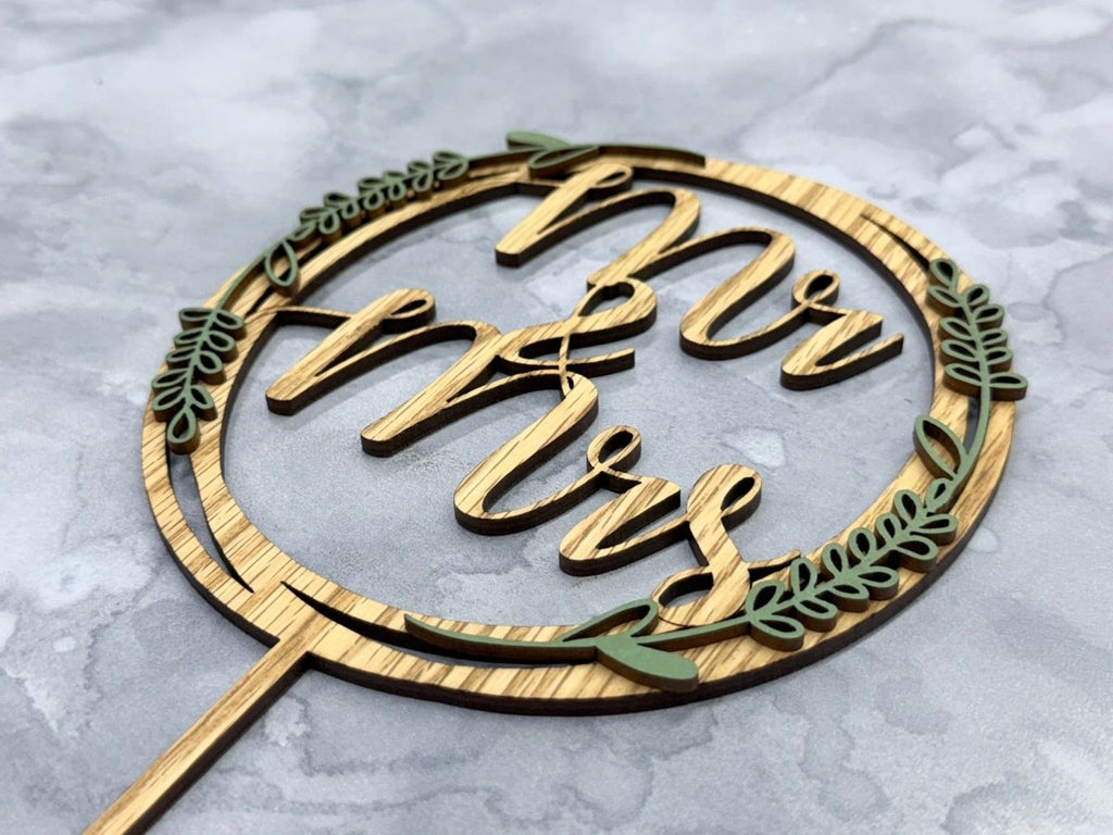 Mr & Mrs Wedding Cake Topper