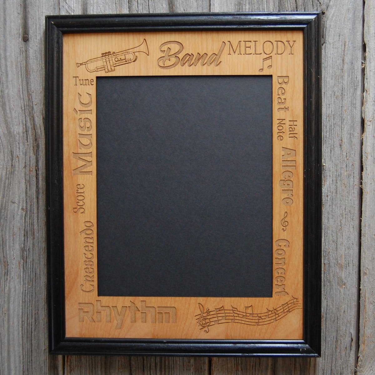 Music Picture Frame Alder Wood - 11x14 Frame Holds 8x10 Photo
