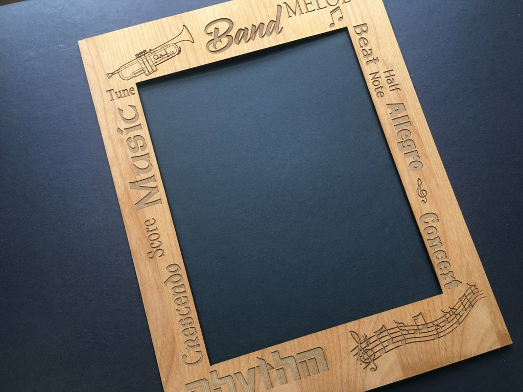 Music Picture Frame Alder Wood - 11x14 Frame Holds 8x10 Photo