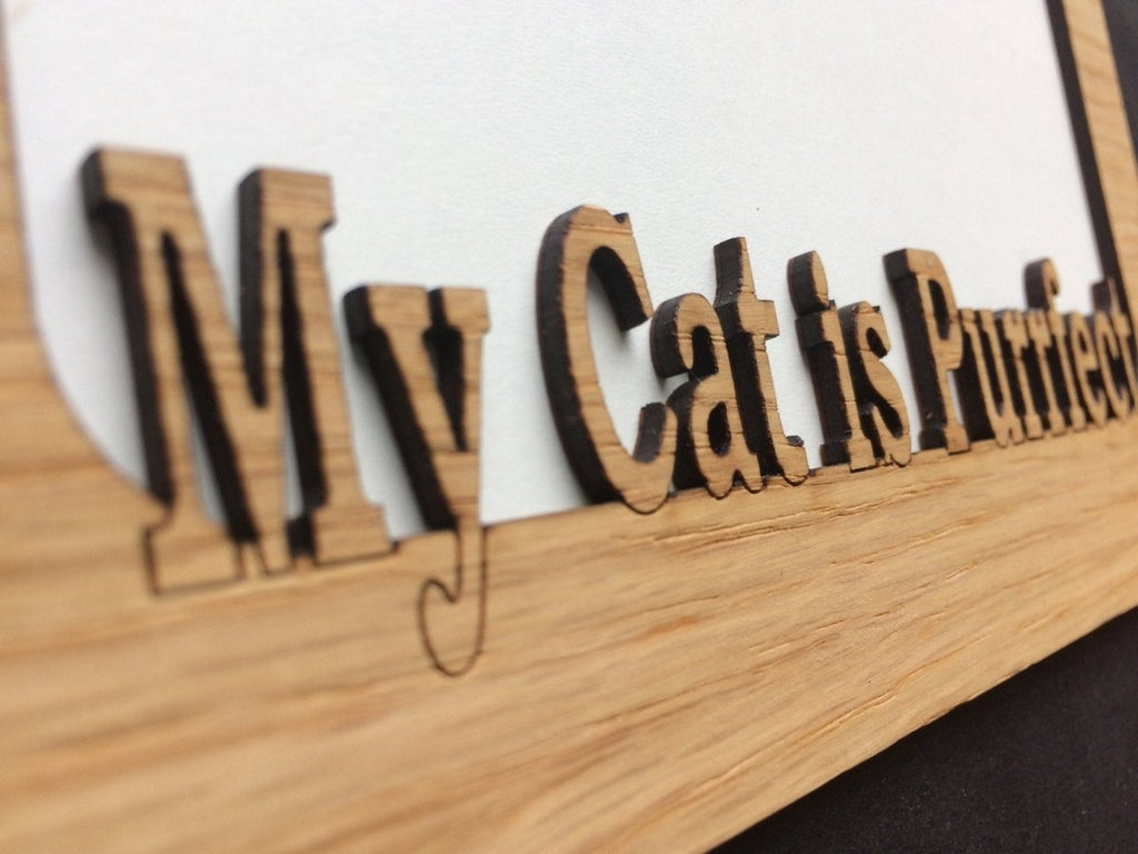 My Cat is Purrfect Picture Frame - 5x7 Frame Hold 4x6 Photo