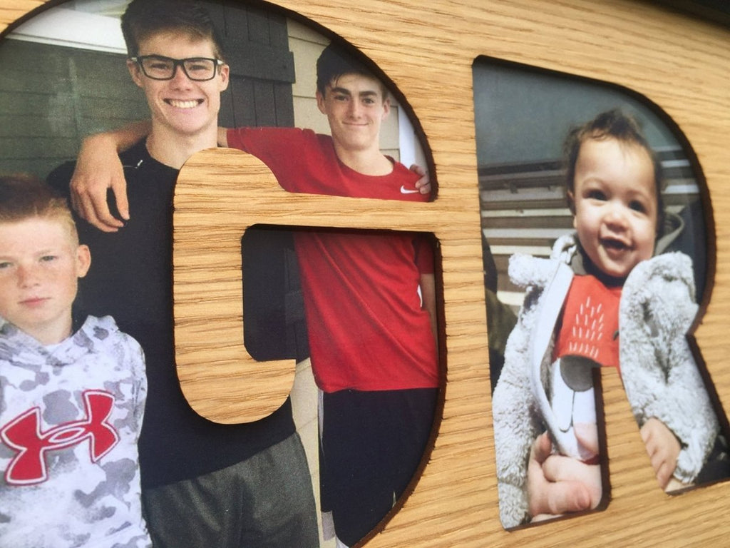 Name Picture Frame - 6"x32" Holds 4x6 Pictures