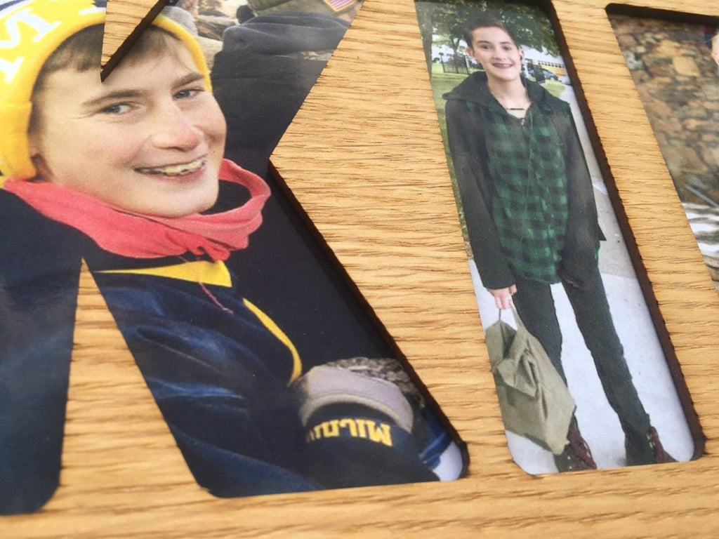 Name Picture Frame - 6"x32" Holds 4x6 Pictures