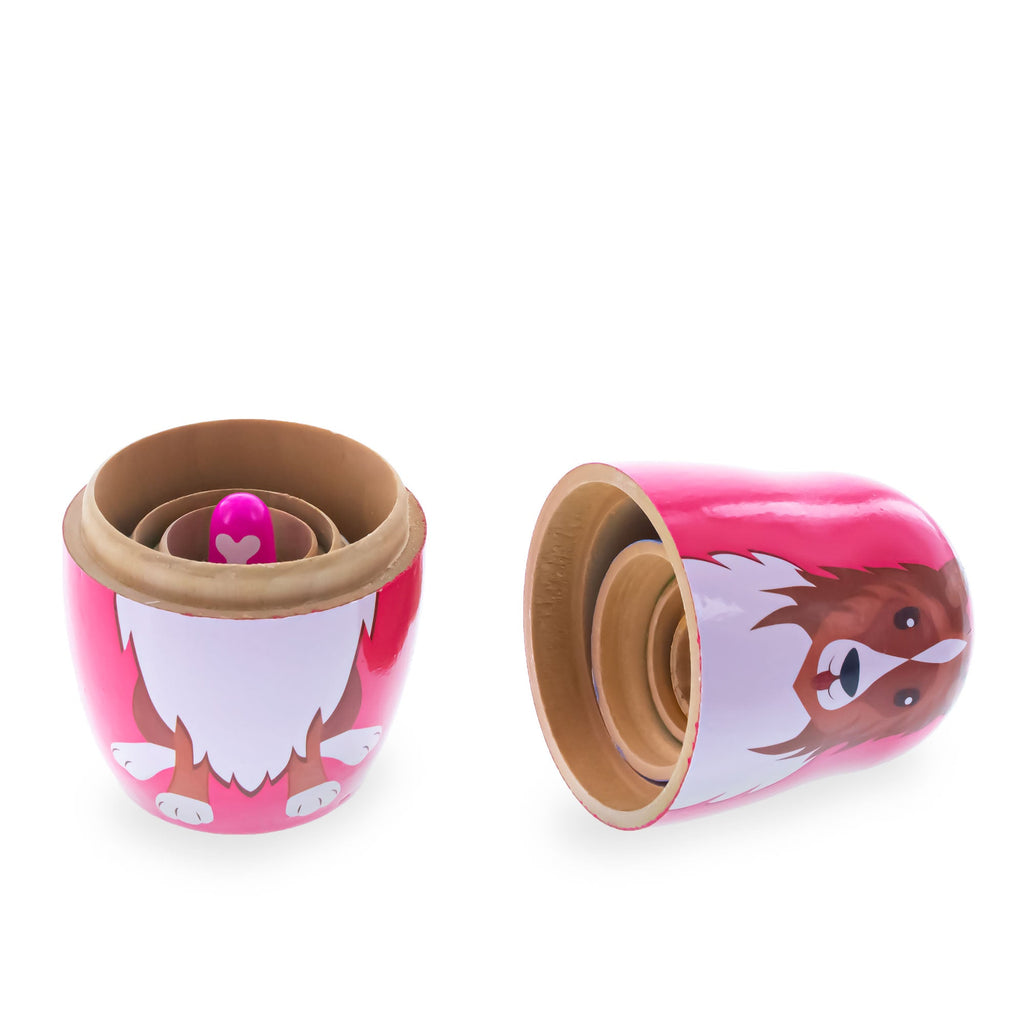 Dogs Wooden Nesting Dolls 4.75 Inches