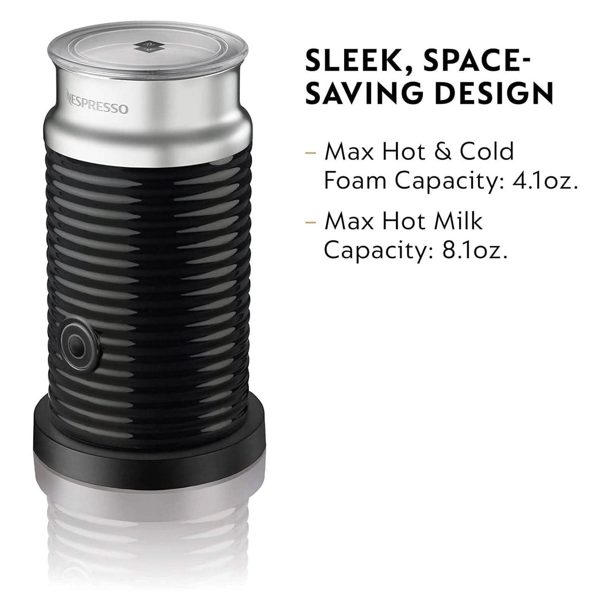 Nespresso Aeroccino3 Milk Frother, One Size, Black
