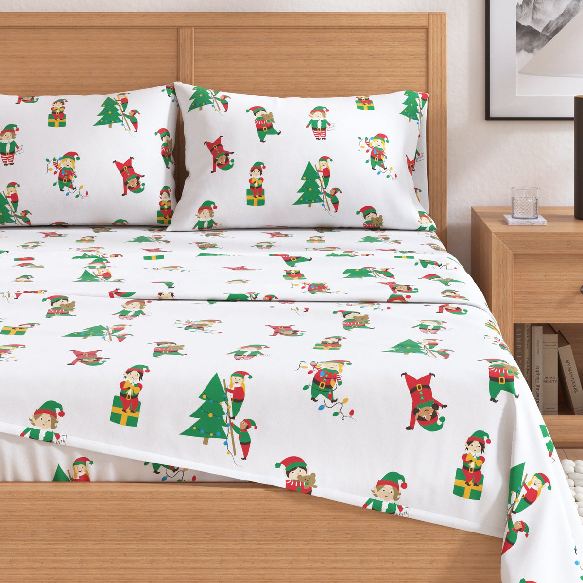Turkish Cotton Christmas Flannel Sheet - Whittaker Collection
