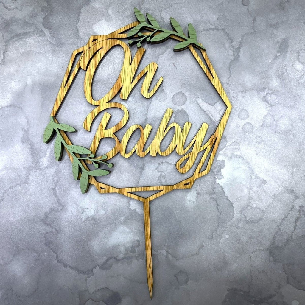 Oh Baby Cake Topper for Baby Shower
