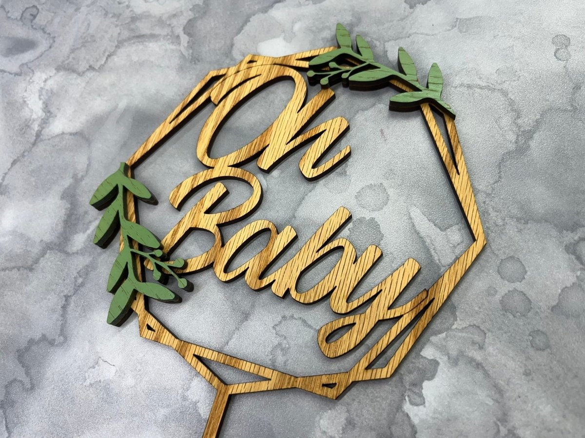 Oh Baby Cake Topper for Baby Shower